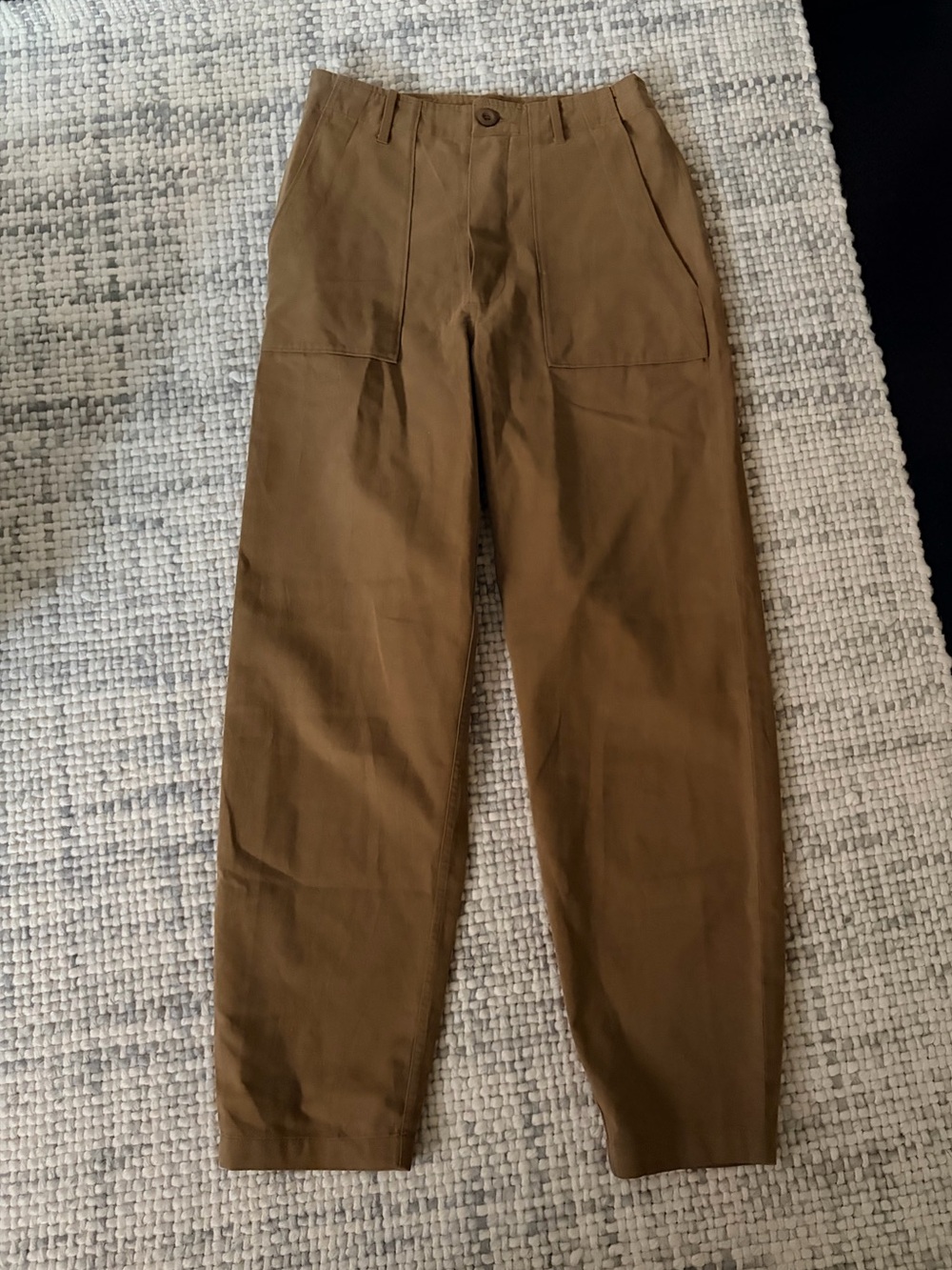 Doen Unisex Brown Chinos 100% Cotton Button Fly Size 6